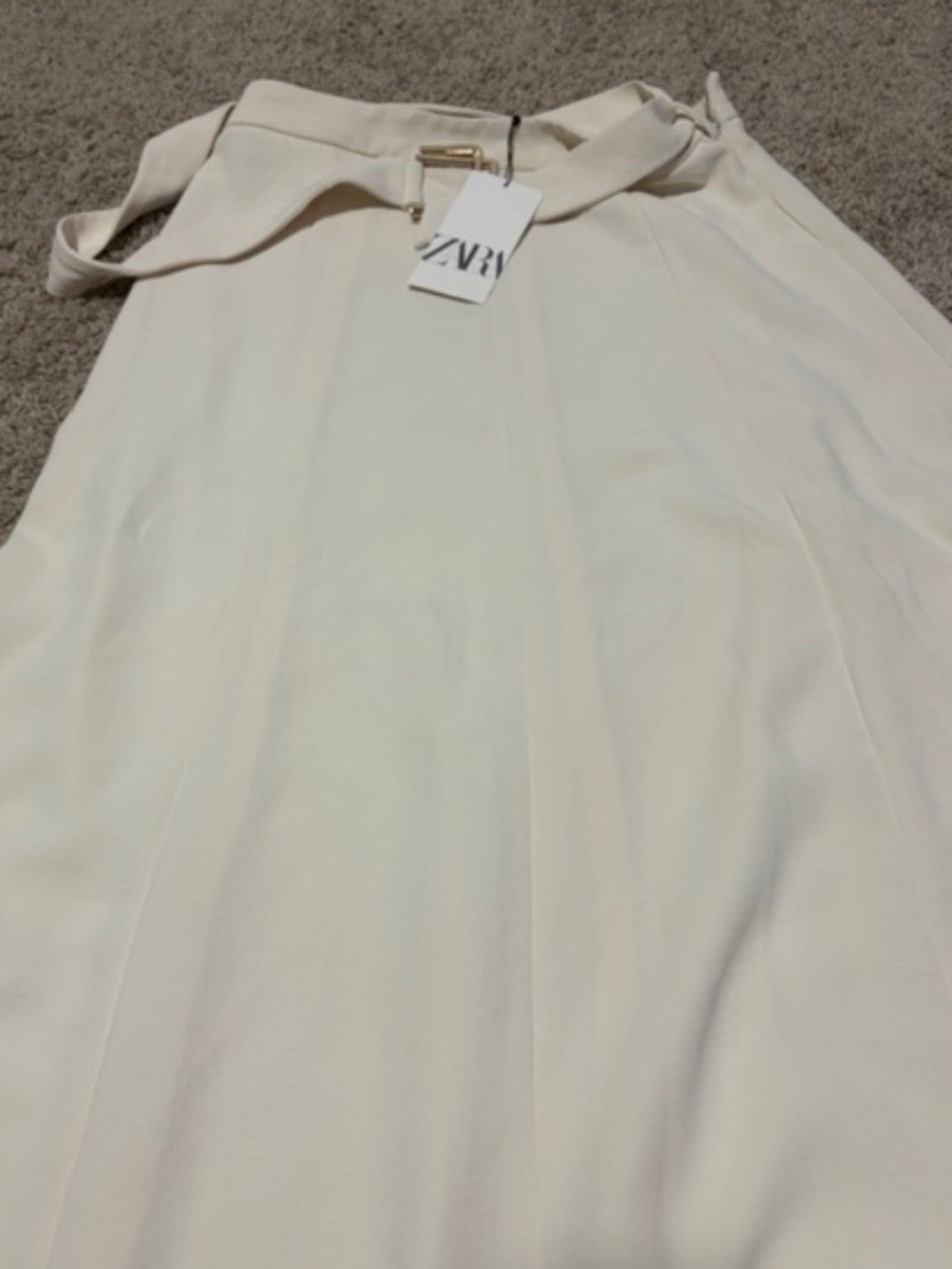 White Zara Midi Skirt